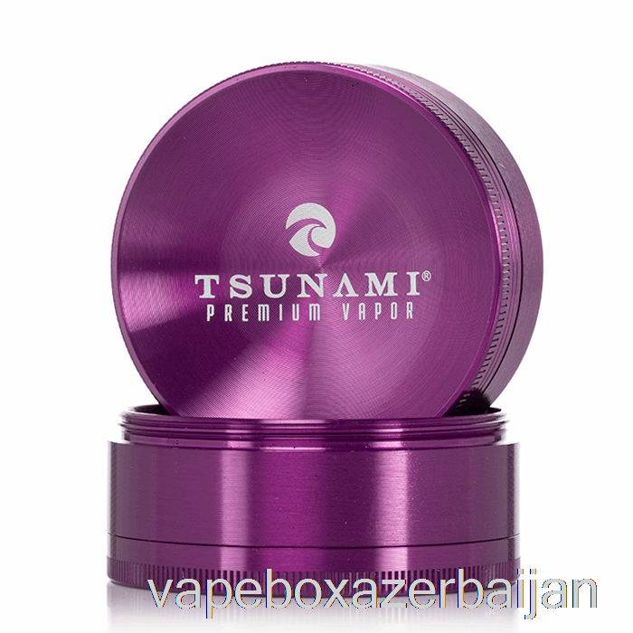 Vape Baku Tsunami 2.4inch 4-Piece Sunken Top Grinder Purple (63mm)
